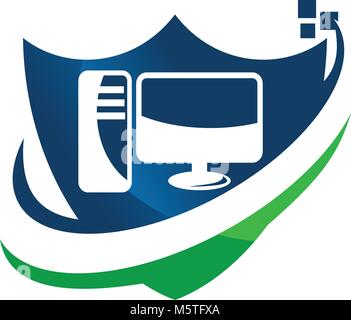 Computer Protection Stock Vector