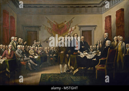 Declaration of Independence, 1819,  by John Trumbull Stock Photo