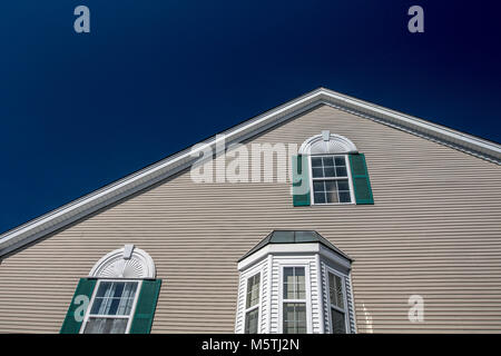 Closeup of a residential dwelling on a sunny day in the USA. Stock Photo