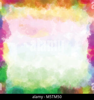 Colorful vector background isolated watercolor paint with circles Stock Photo