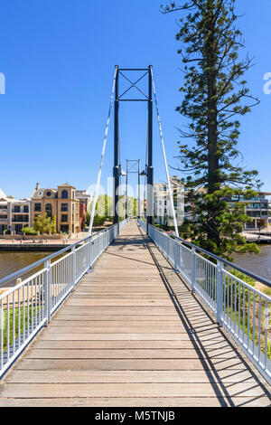 Trafalgar Bridge over Claisebrook Cove in East Perth, Perth, Western Australia, Australia Stock Photo