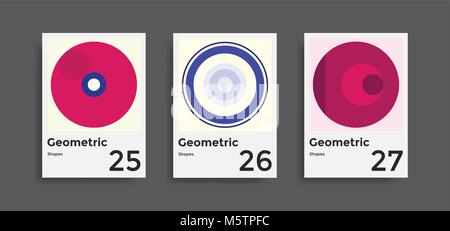 Covers templates collection with graphic geometric shapes  Stock Vector
