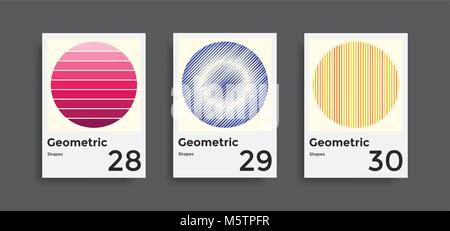 Covers templates collection with graphic geometric shapes  Stock Vector