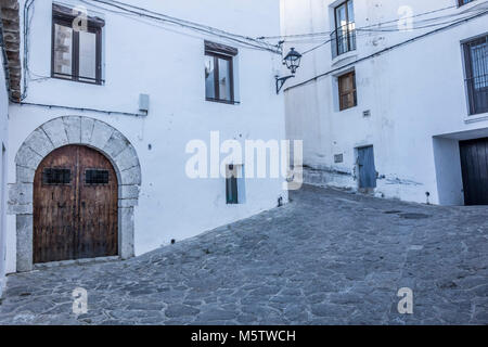 Historic area, Dalt Vila, fortified upped town,UNESCO world heritage site. Ibiza, Spain. Stock Photo