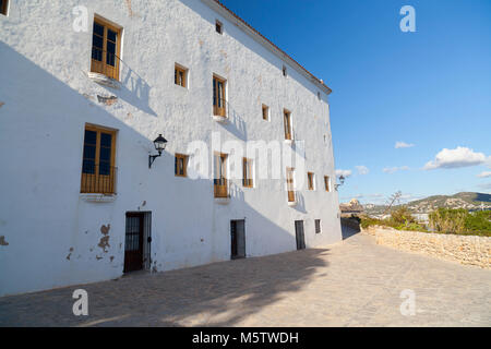 Historic area, Dalt Vila, fortified upped town,UNESCO world heritage site. Ibiza, Spain. Stock Photo