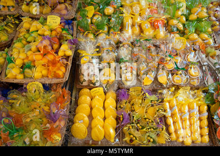 Lemon soap on display at a souvenir shop in Sorrento, Italy. Stock Photo
