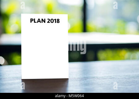 Plan 2018 Notebook business team meeting  with an Plan 2018 Stock Photo