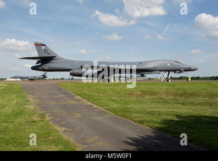 Rockwell B-1B Lancer, 86-0139 of the 28th BW, 34th BS, United States Air Force Global Strike Command,  based at Ellsworth AFB, seen at RAF Fairford Stock Photo