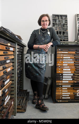 portrait of real people in the printing industry using real techniques Stock Photo