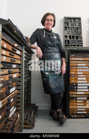 portrait of real people in the printing industry using real techniques Stock Photo