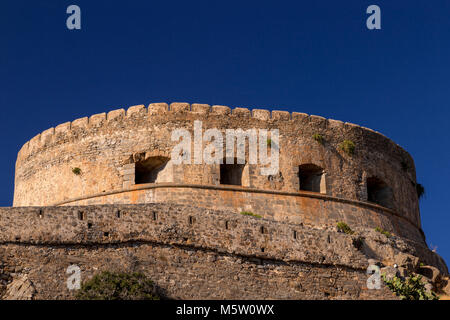 Fortifications on the island of Spinalonga, Crete Stock Photo
