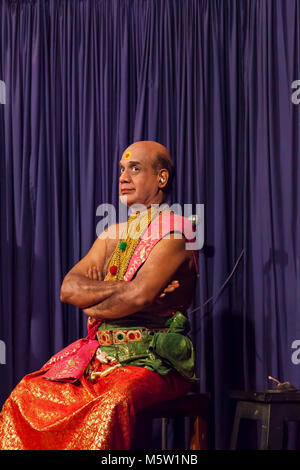 The colorful Kathakali show and dance. From Kochi (Cochin) in Kerala, India. Stock Photo