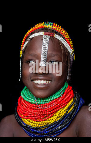 A Portrait Of A Girl From The Nyangatom Tribe, Lower Omo Valley, Ethiopia