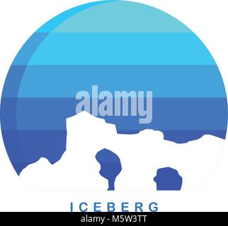 antarctica theme ice berg logo template vector Stock Vector