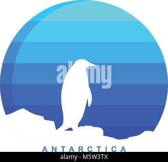 antarctica theme ice berg logo template vector Stock Vector