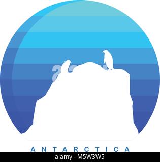 antarctica theme ice berg logo template vector Stock Vector
