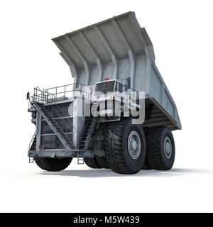 Heavy mining truck on white. 3D illustration Stock Photo