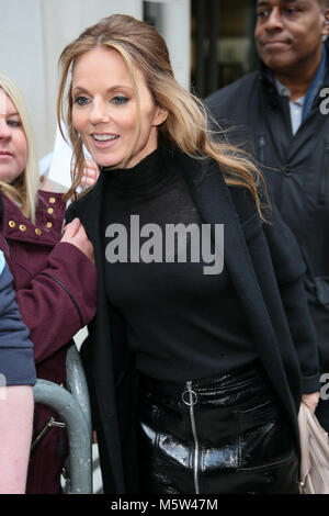 Former Spice Girl Geri Horner leaving BBC Radio Two studios after promoting her newTV series 'All Together Now' - London  Featuring: Geri Horner Where: London, United Kingdom When: 26 Jan 2018 Credit: WENN.com Stock Photo