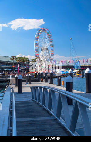 Ferris wheel in Darling Harbour, Sydney, New South Wales, Australia Stock Photo