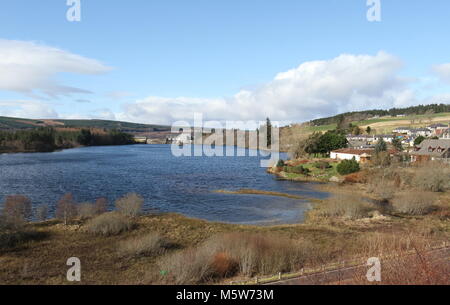 Loch Shin Dam Lairg Scotland March 2012 Stock Photo