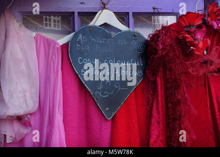 shop windows in Glastonbury High Street, Somerset United kingdom Stock Photo