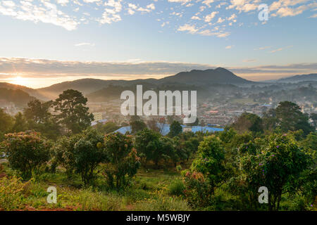 Kalaw: view to Kalaw, , Shan State, Myanmar (Burma) Stock Photo