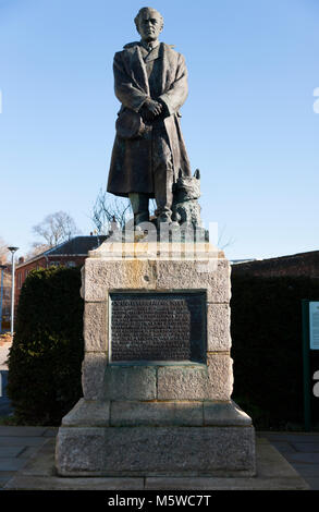 Scott Memorial, the statue of Robert Falcon Scott, in Portsmouth Historic Dockyard / Historical Dockyards. UK. Scott & his companions perished in 1912 Stock Photo