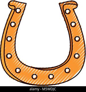 golden horseshoe design Stock Vector