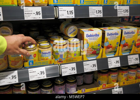 Bebivita brand baby food in a store Stock Photo