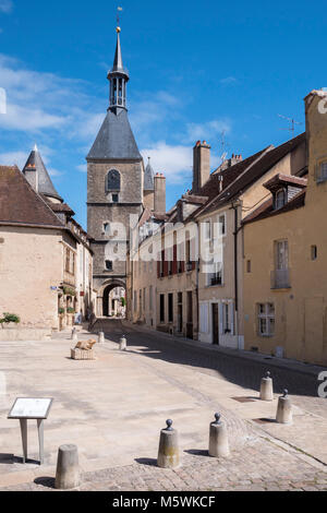 Tour de l'Horloge archway Avallon Yonne Bourgogne-Franche-Comte France Stock Photo