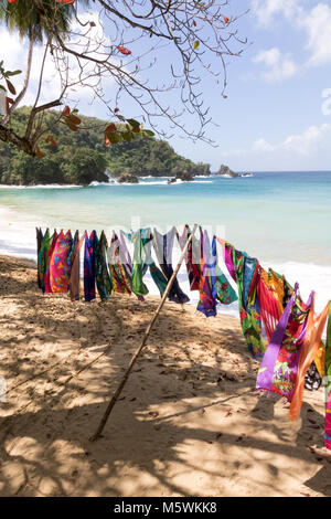 Englishman's Cove at Parlatuvier Bay on Tobago. Stock Photo