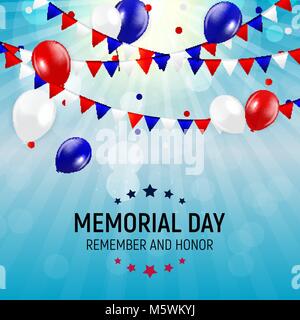 Happy Memorial Day - Stars and Stripes Stock Vector Image & Art - Alamy