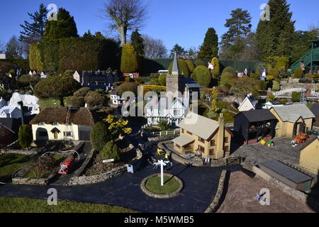 View of Bekonscot Model Village, Beaconsfield, Buckinghamshire, UK Stock Photo