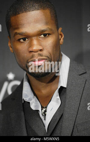 Curtis '50 Cent' Jackson Launches His New Cologne 'Power By 50 Cent' at Macy's in Los Angeles on November 11, 2009. Stock Photo