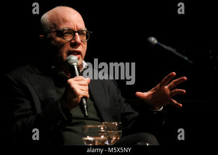 Berlin, Germany. 26th Feb, 2018. Michael Wolff at the presentation of his book on the Donald Trump Presidency Fire and Fury, Volksbuehne, Berlin. Credit: 360b/Alamy Live News Stock Photo