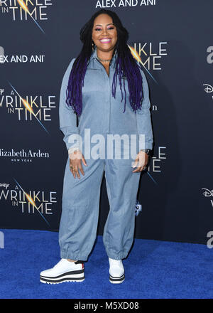 Hollywood, CA, USA. 26th Feb, 2018. 26 February 2018 - Hollywood, California - Lalah Hathaway. Disney's ''A Wrinkle In Time'' World Premiere held at El Capitan Theatre. Credit: Birdie Thompson/AdMedia/ZUMA Wire/Alamy Live News Stock Photo