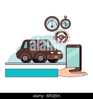 gps application set icons Stock Vector
