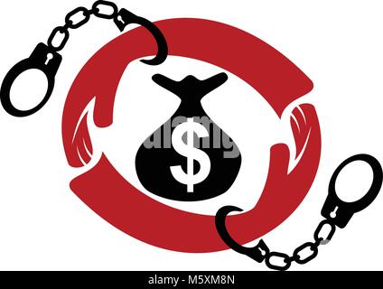 Stop Corruption Logo Design Template Vector Stock Vector