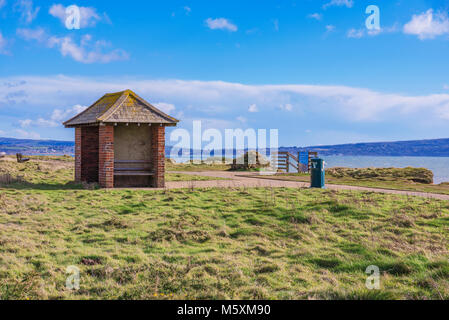 Hillside view of Barton on Sea, Hampshire, UK Stock Photo