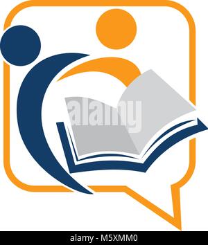 Education Sharing Logo Design Template Vector Stock Vector