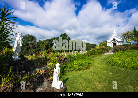 St. Benedict's Painted Church, Captain Cook, The Big Island, Hawaii USA Stock Photo