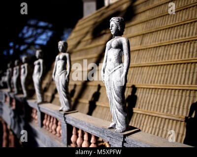 MABALACAT, PAMPANGA, PHILIPPINES - FEBRUARY 24, 2018: Attractions inside the Dinosaur Island at the Clark Picnic Grounds in Mabalacat, Pampanga. Stock Photo