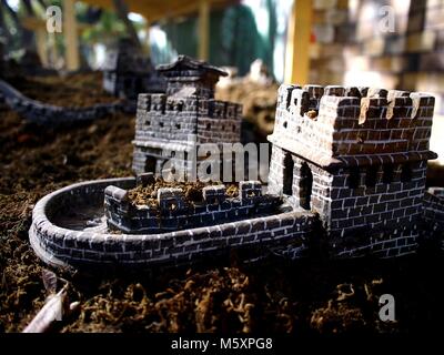 MABALACAT, PAMPANGA, PHILIPPINES - FEBRUARY 24, 2018: Attractions inside the Dinosaur Island at the Clark Picnic Grounds in Mabalacat, Pampanga. Stock Photo