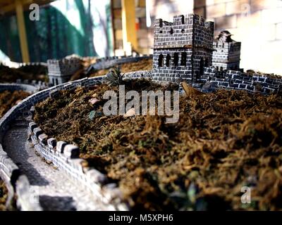 MABALACAT, PAMPANGA, PHILIPPINES - FEBRUARY 24, 2018: Attractions inside the Dinosaur Island at the Clark Picnic Grounds in Mabalacat, Pampanga. Stock Photo