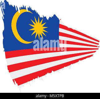 Malaysia flag, vector illustration Stock Vector