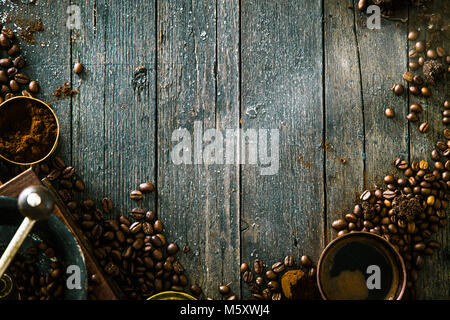 Coffee. Cup of turkish coffee with sugar. Vintage coffee Stock Photo