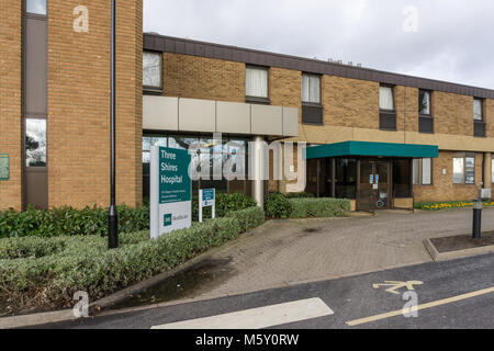 Entrance to Three Shires Hospital Northampton UK; it's a private hospital that's part of BMI Healthcare, a leading provider of independent healthcare Stock Photo