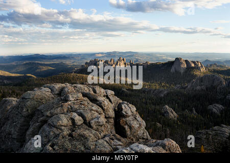 SD00056-00...SOUTH DAKOTA - View out to Cathedral Spires from Harney Peak in Custer State Park. Stock Photo