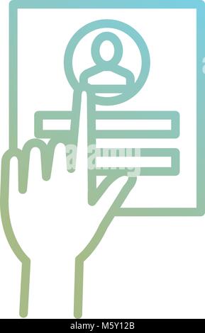 hand index with security password access vector illustration design ...