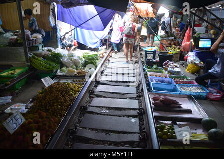 Train Market - Bangkok Thailand Stock Photo